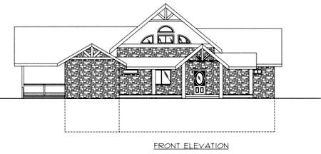 Contemporary Rear Elevation of Plan 87159