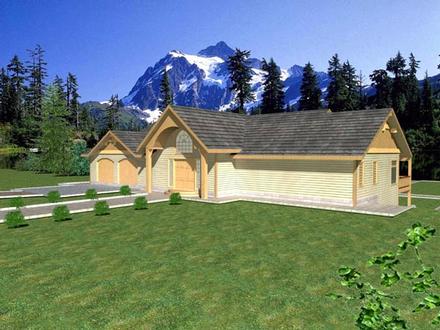 One-Story Ranch Elevation of Plan 87165