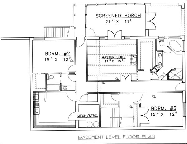 Florida One-Story Lower Level of Plan 87170