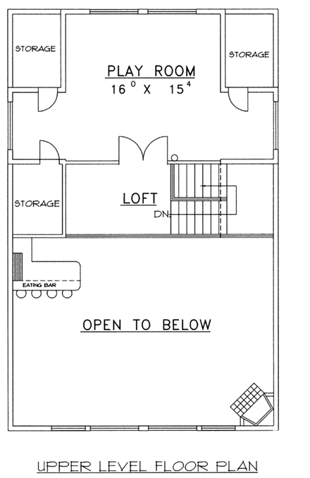House Plan 87176 Second Level Plan