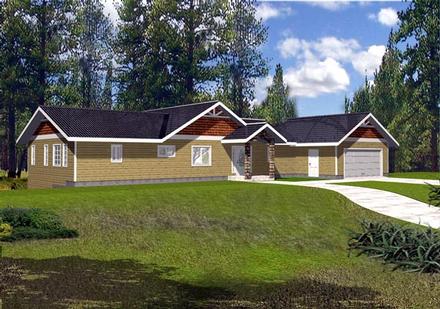 One-Story Ranch Elevation of Plan 87178