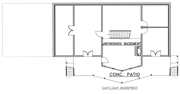 Country Craftsman Tudor Lower Level of Plan 87182