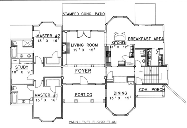 Contemporary Level One of Plan 87185