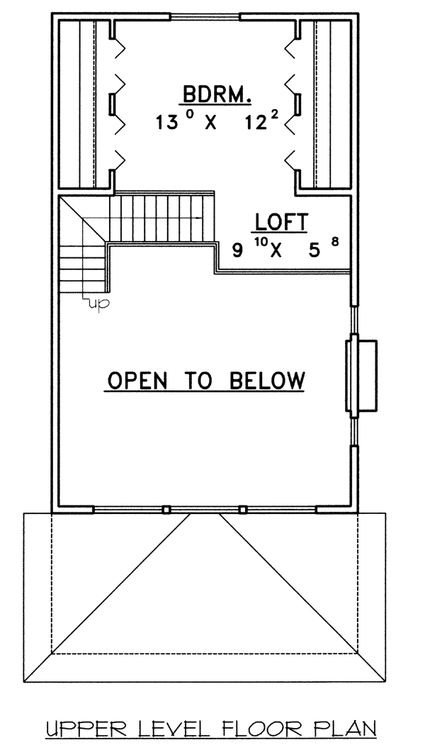 Cabin Narrow Lot Level Two of Plan 87191