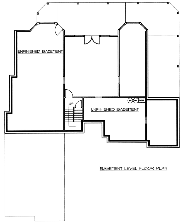 Traditional Lower Level of Plan 87193