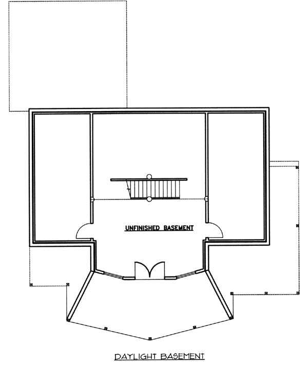 Country Craftsman Lower Level of Plan 87194