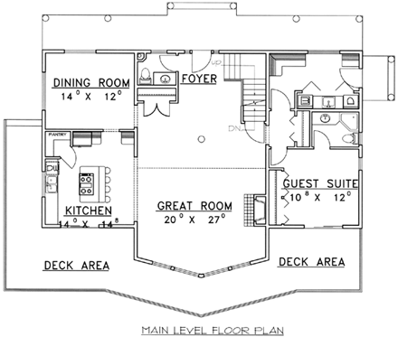 House Plan 87198 First Level Plan