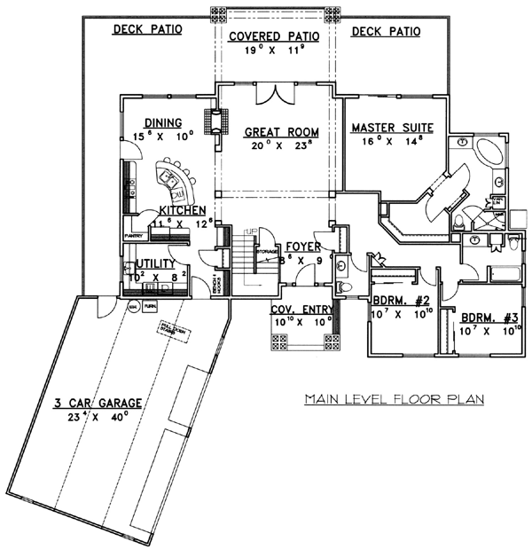 Contemporary Traditional Level One of Plan 87199