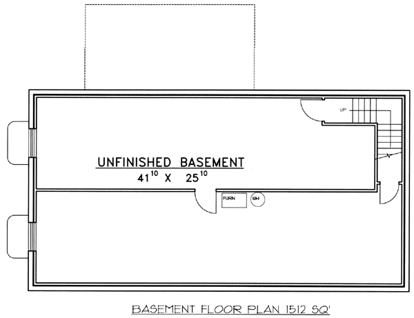 One-Story Ranch Lower Level of Plan 87201