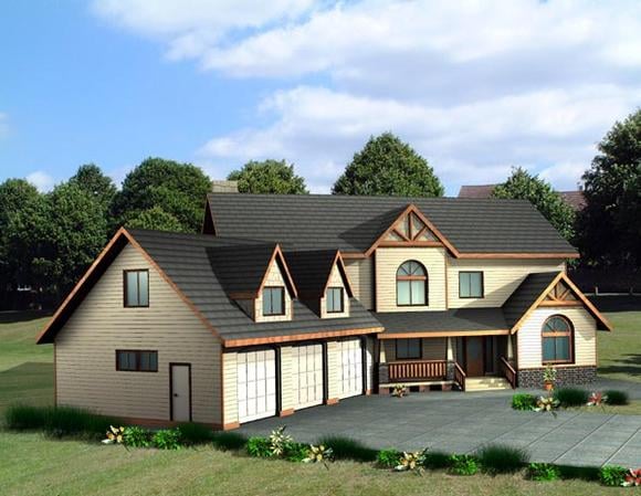 Country House Plan 87202 with 4 Beds, 4 Baths, 3 Car Garage Elevation