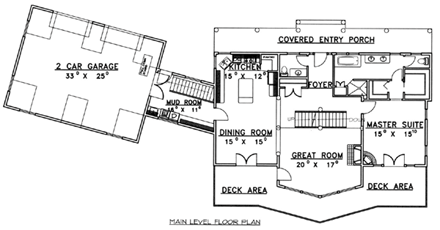 House Plan 87204 First Level Plan