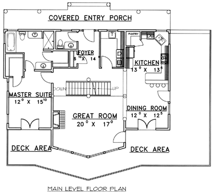 House Plan 87205 First Level Plan