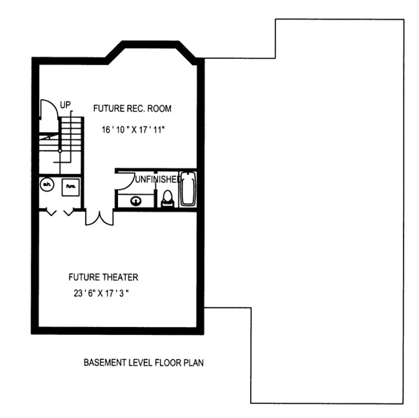 Traditional Lower Level of Plan 87209