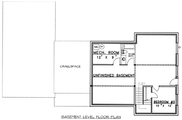 Traditional Lower Level of Plan 87214