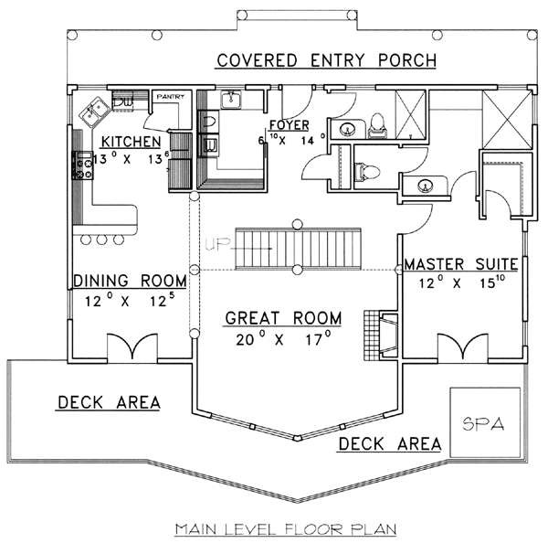 Contemporary Level One of Plan 87215