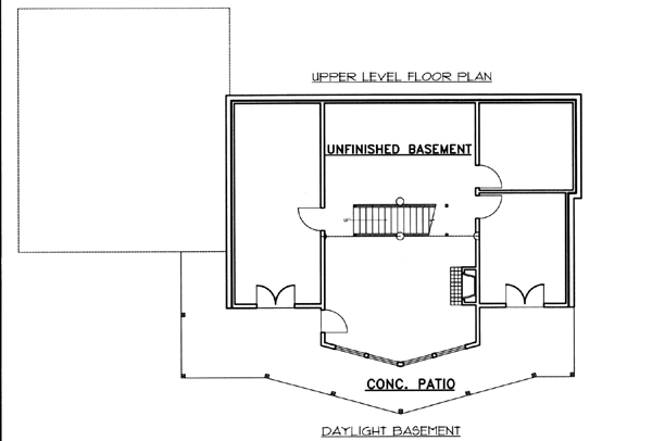 Contemporary Lower Level of Plan 87216