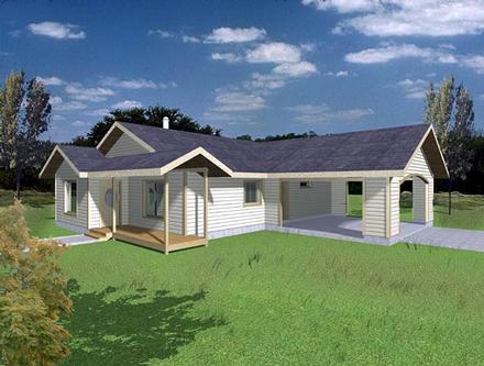 Ranch Elevation of Plan 87217