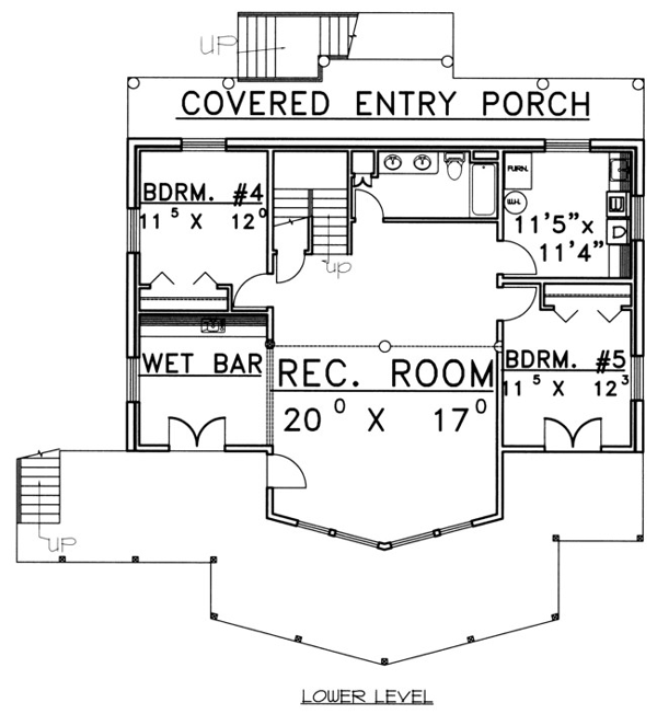 Traditional Lower Level of Plan 87221