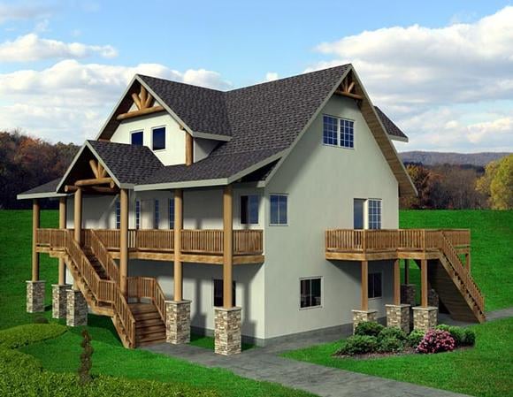 House Plan 87221 Elevation