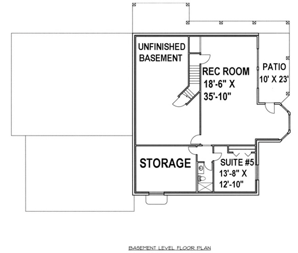 Traditional Lower Level of Plan 87222