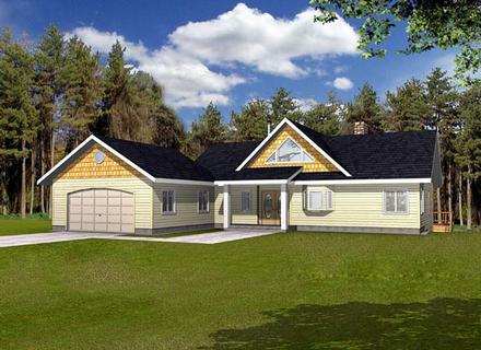 Ranch Elevation of Plan 87223