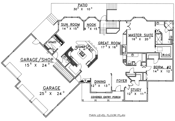 Ranch Level One of Plan 87225