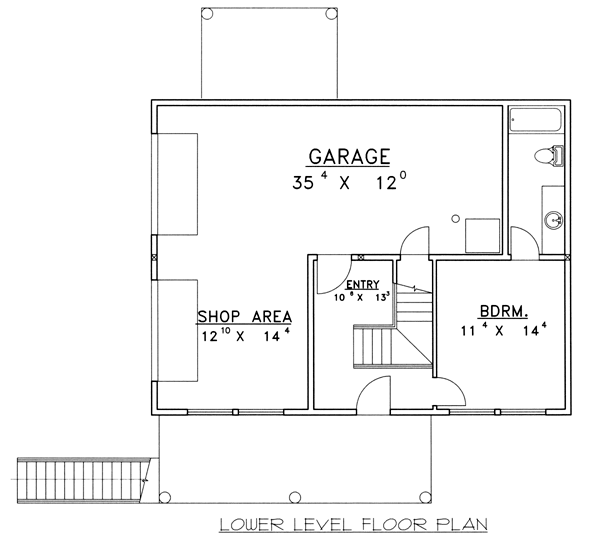 Traditional Lower Level of Plan 87226