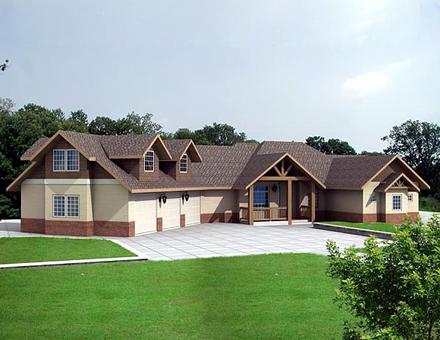 Ranch Elevation of Plan 87227