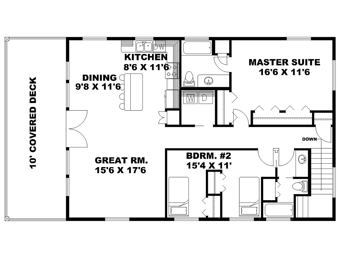 Contemporary Level Two of Plan 87228