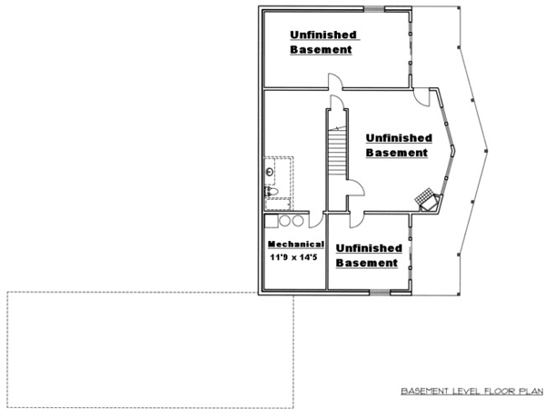 Ranch Lower Level of Plan 87230