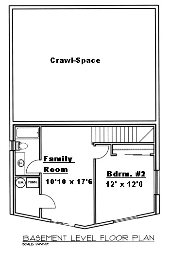 Contemporary Lower Level of Plan 87231