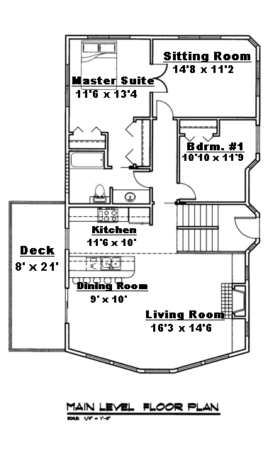 Contemporary Level One of Plan 87234