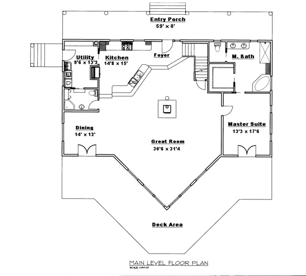 Cabin Level One of Plan 87236