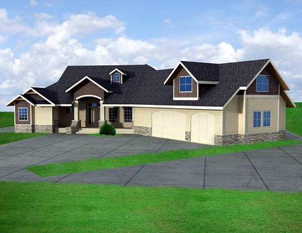 Ranch Elevation of Plan 87239