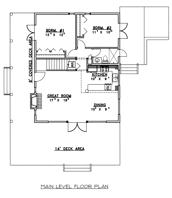 Contemporary Level One of Plan 87241