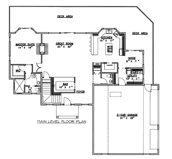 Ranch Level One of Plan 87247