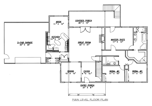 Contemporary Level One of Plan 87248