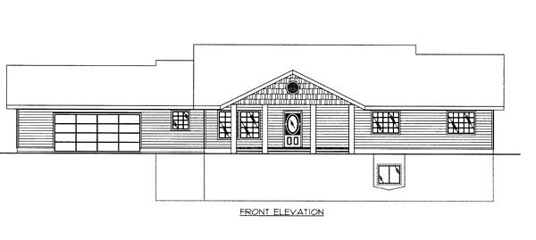 Contemporary Rear Elevation of Plan 87248