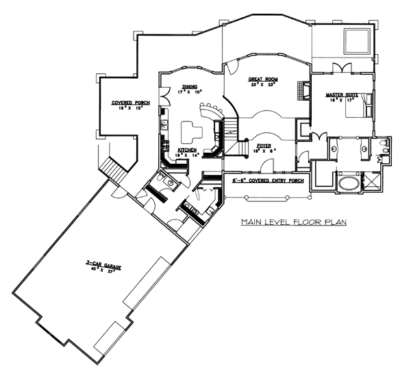 Contemporary Level One of Plan 87250