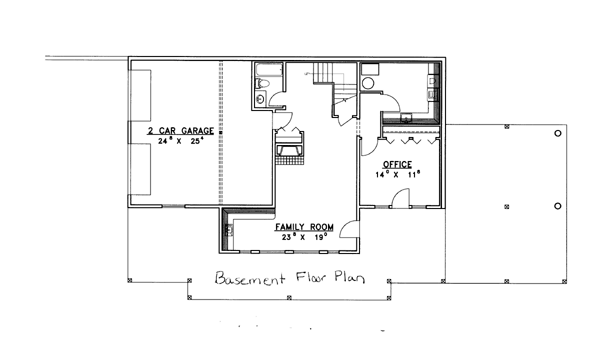 Traditional Lower Level of Plan 87251