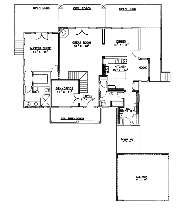 Ranch Level One of Plan 87253
