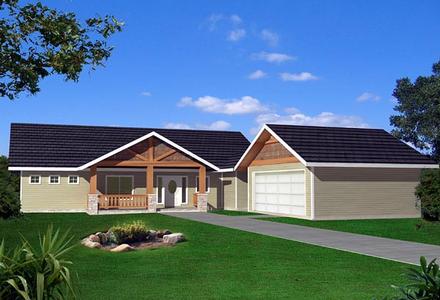 Ranch Elevation of Plan 87253