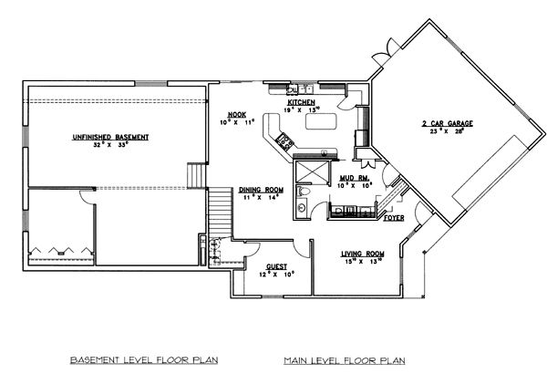 Ranch Level One of Plan 87254