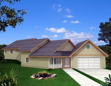 Ranch Elevation of Plan 87254