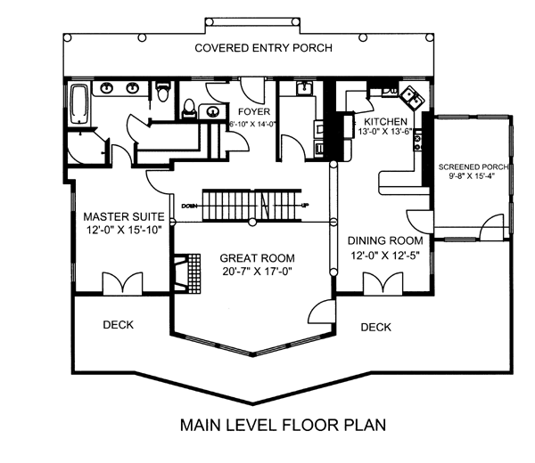 Contemporary Level One of Plan 87257