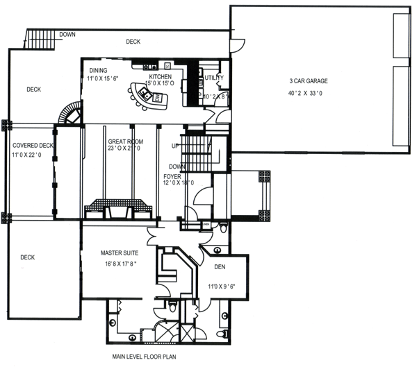 Ranch Level One of Plan 87258