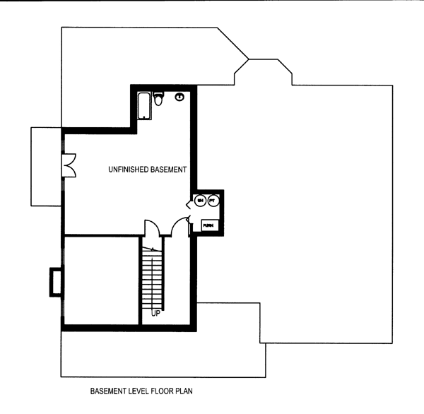 Ranch Lower Level of Plan 87262