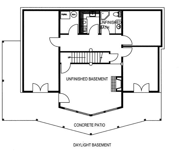 Contemporary Lower Level of Plan 87270