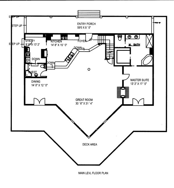 Cabin Level One of Plan 87271