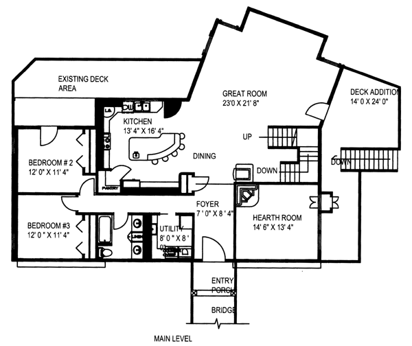 Contemporary Traditional Level One of Plan 87273